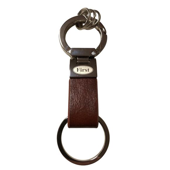 First Bank and Trust Company Leather Ballpoint Pen and Key Chain Set NEW - Picture 5 of 6